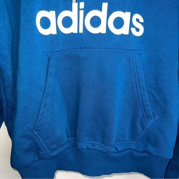 Adidas Women’s Blue Treefoil Oversized Tech Style Hoodie Size Small - Picture 5 of 9